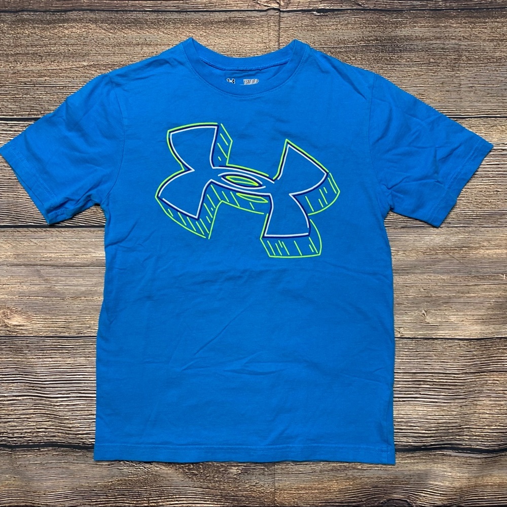 Boys Youth Small Under Armour Shirt Aqua